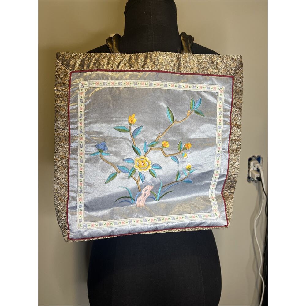 Asian Embroidered Vintage Purse‎ Bag Silk Tapestry